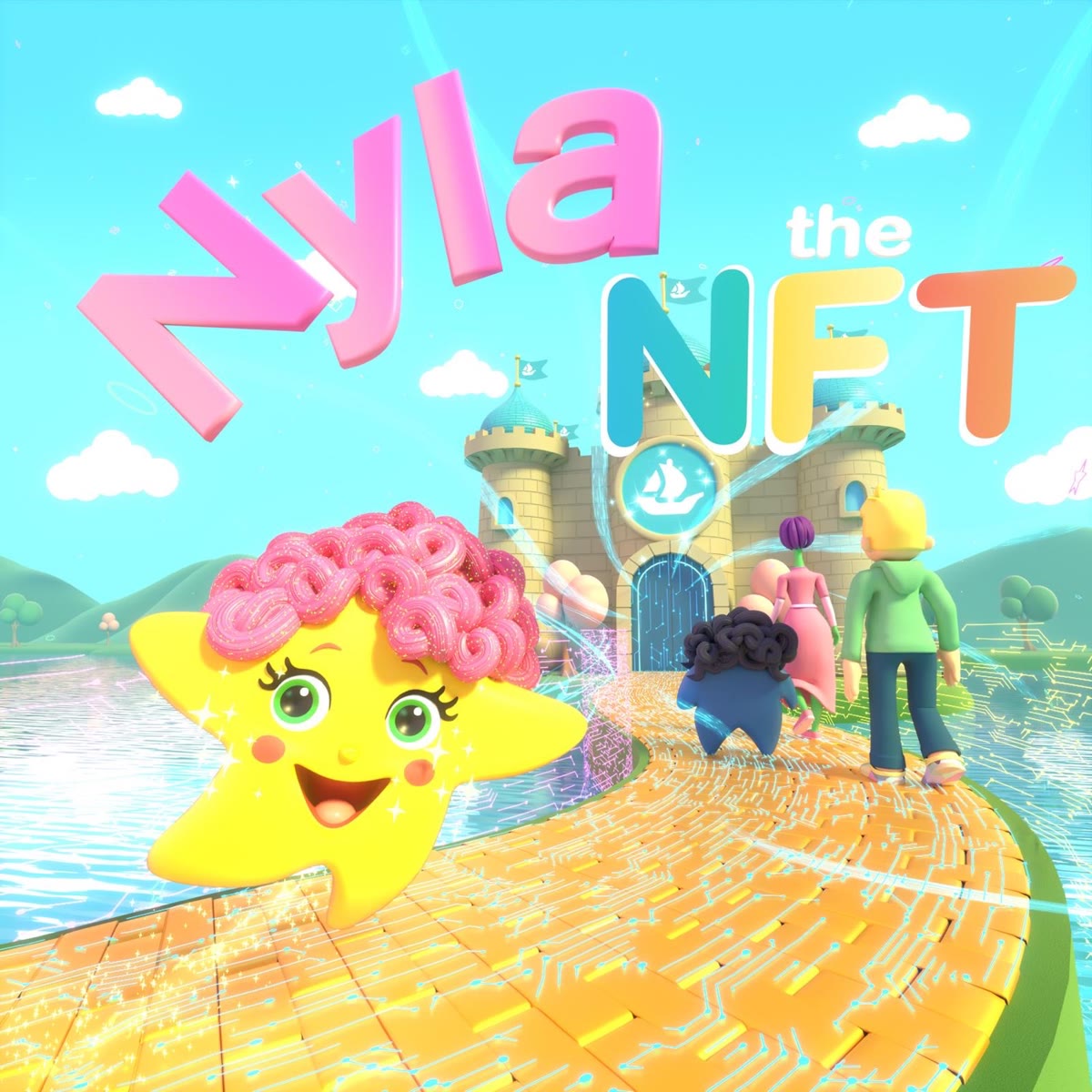 Nyla the NFT, cover art of a star character on a glowing path